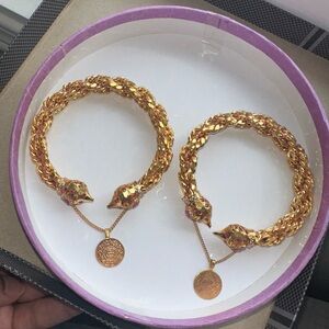 Gold Plated Pakistani Bangles/Kara Set